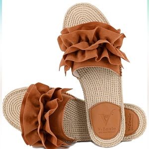 Ruffle Espadrille Sandal